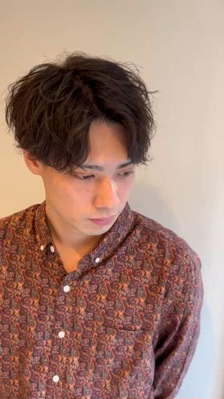 ミディアム パーマ メンズ 🔥メンズ専門🔥 塩拓巳のヘアスタイル