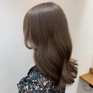 ダブルカラーでつくる透け感ベージュです 