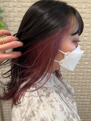 セミロング カラー シャドールーツ美容師 篠原康太のヘアスタイル