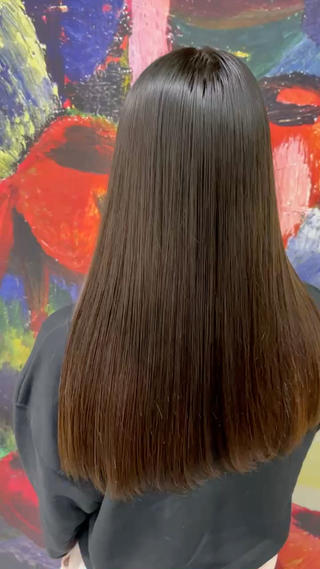 髪質改善ストレートでできるツヤツヤストレート 