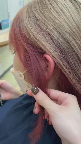 #ワンカラー #インナーカラー #赤色
 