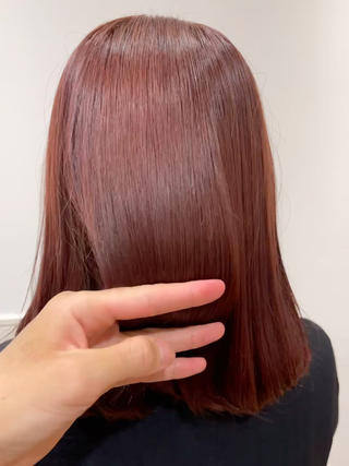 【ブリーチなし】チェリーピンクにトーンアップ 