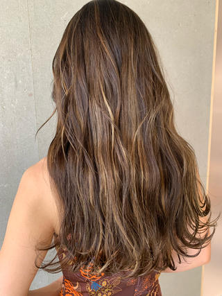 ロング カラー 縮毛矯正×艶カラー /中村勇太のヘアスタイル