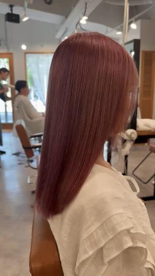 ストロベリーピンク×ストレート 