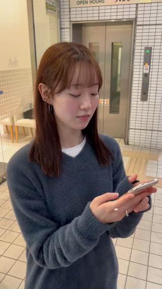 ミディアム 韓国ボブ/縮毛矯正 /レイヤーカットのヘアスタイル