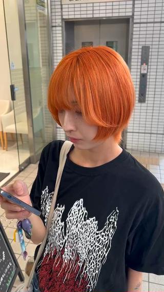 ミディアム 韓国ボブ/縮毛矯正 /レイヤーカットのヘアスタイル