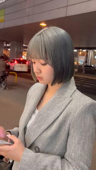 ショート 韓国ボブ/縮毛矯正 /レイヤーカットのヘアスタイル