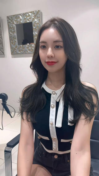 韓国風レイヤーカットマッドグレージュaujuaトリートメント 