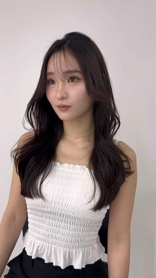 dark brown韓国風layer cut 