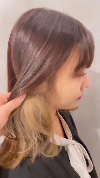 セミロング メンズ縮毛矯正 ブリーチカラー/まやのヘアスタイル