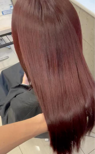 ブリーチなしレッドカラー 