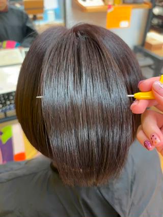 酸性ストレート/ボルドーカラー