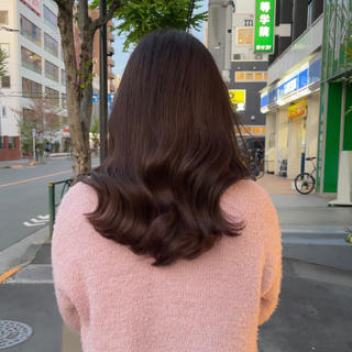 ミディアム カラー 大人可愛い透明感🌟 小顔・韓国髪🌟野中のヘアスタイル