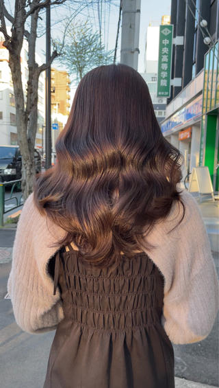 ロング カラー 大人可愛い透明感🌟 小顔・韓国髪🌟野中のヘアスタイル