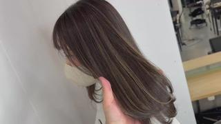 セミロング カラー ハイライト/髪質改善 ans/黒木 和大のヘアスタイル