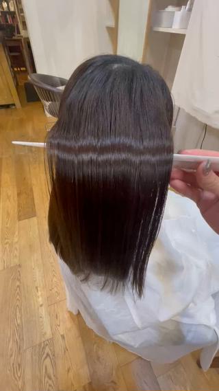 酸性ストレートでツヤツヤに 