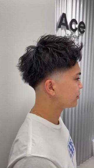 ショート メンズ メンズ特化/パーマ 短髪パーマ/来星のヘアスタイル