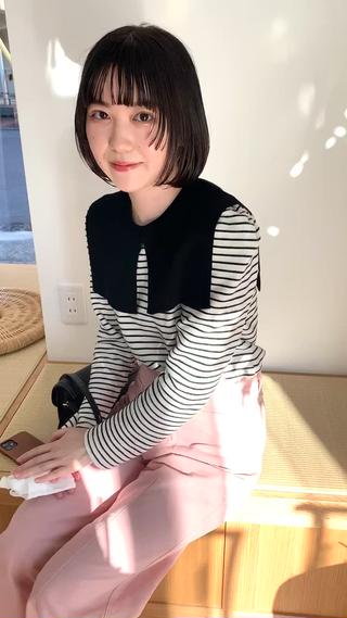 ぷつっとボブ＾＾
#ショート　#ボブ　#暗髪カラー　#カラー 