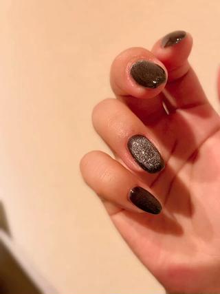 #マグネットネイル#ブラックネイル 