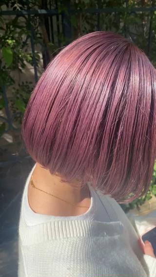 カシスピンク 
︎ブリーチ必須カラーです！ 