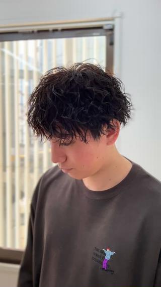 メンズカット/メンズパーマ/ツイストパーマ/スパイラルパーマ/マッシュヘア/マッシュウルフ/西梅田/梅田/大阪 