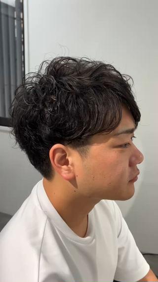 ショート パーマ メンズ CHELSEA  梅田所属・OKADA/メンズ /カット/眉/縮毛のヘアスタイル