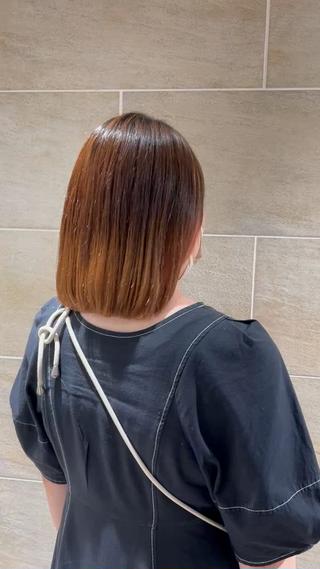 こちらは酸性ストレートでダメージを抑えてます 