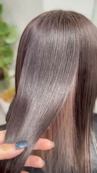 ミディアム カラー ハイトーン&髪質改善 ＆韓国エクステ🤎のヘアスタイル