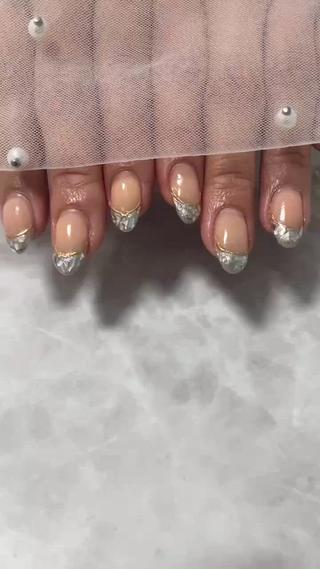 ＃ガラスフレンチ＃小郡ネイル 