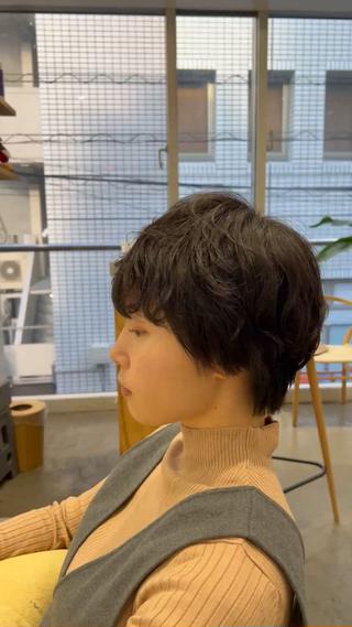ショート カラー パーマ ✨髪質改善矯正× ブリーチ✨YU-KIのヘアスタイル