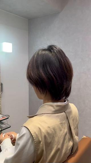 ショート 👑毛流れ、艶髪◉ 縮毛矯正錦糸町ヒガシのヘアスタイル