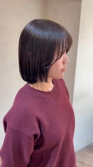 ストレートでも軽く内でも似合うボブー！ 