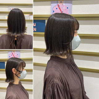 #外ハネボブ #ボブスタイル #ワンレンボブ 