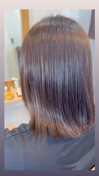 黄ばみ、赤みを抑え 透明感のある 
オリーブグレージュに️

イルミナカラーでダメージ軽減しながら 艶と透明感を。 