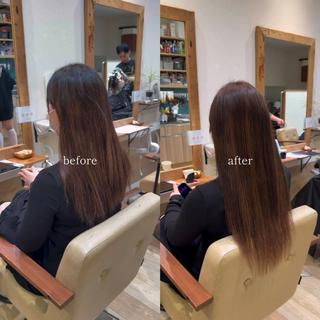 ロング SOU/エクステ /ダブルカラーのヘアスタイル