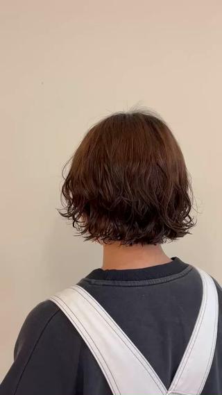 ボリュームを出しすぎないパーマも可愛いです 