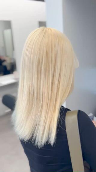 ミディアム 写真映えする ブリーチ🤩店長レンのヘアスタイル