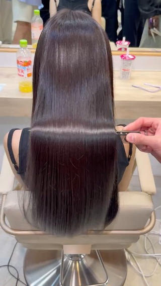 カラーに＋2200でこちらの動画内の髪質改善カラーに変更可能です 