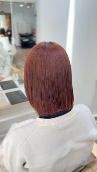 ミディアム カラー honoka/レイヤ ー/艶感カラー/韓国のヘアスタイル