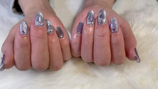 ハートマグネットネイルシンプルデザイン 