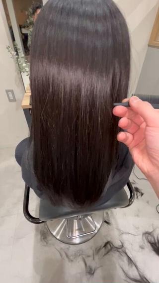 髪質改善ストレート☆加工なしの撮って出しです！ 