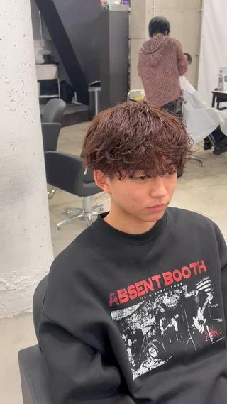 カラー パーマ メンズ キタダ ヒロキのヘアスタイル