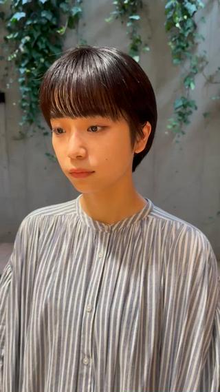 ショート カラー ボブ/ショート 吉田竣のヘアスタイル