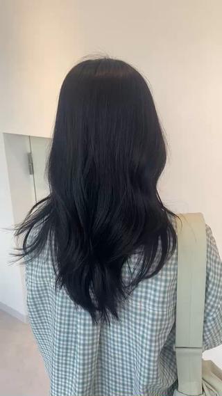 韓国ハッシュカットグレーブラック 