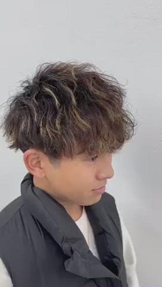 ショート パーマ メンズ ⚡️メンズ/波巻き/ 片岡篤宣/水戸⚡️のヘアスタイル