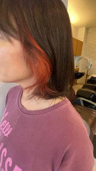 イヤリングカラー×オレンジ 