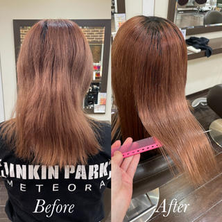 髪質改善グラストリートメント

ブリーチ4回以上の髪の毛でもダメージを感じないぐらい艶々になります
手触りもしっとりするのでパサツキ感なくなります 