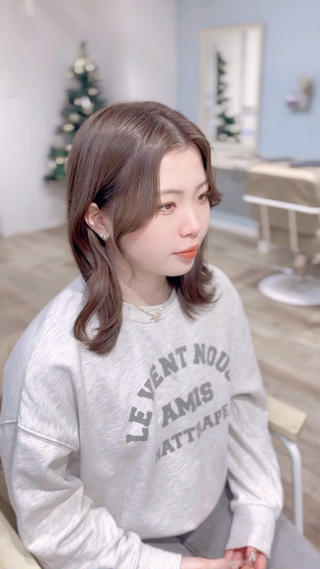 セミロング カラー suzuka/透明感 カラー 美髪縮毛矯正のヘアスタイル