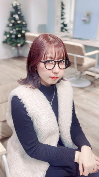 ミディアム カラー suzuka/透明感 カラー 美髪縮毛矯正のヘアスタイル