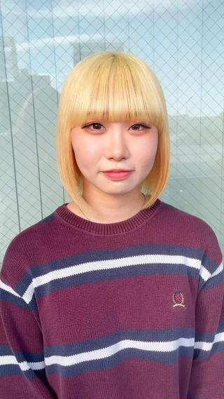 ミディアム カラー 暖色カラー🍒 ケアブリーチ/akiのヘアスタイル